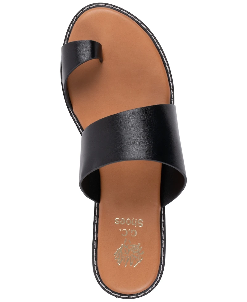 Gc Shoes Womens Florence Toe Loop Flat Sandals