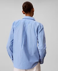 Calvin Klein Women's Regular Fit Long-Sleeve Collared Shirt