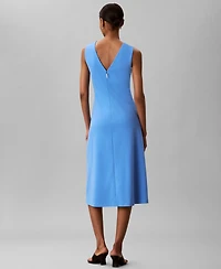 Calvin Klein Women's Sleeveless V-Neck Fit & Flare Dress