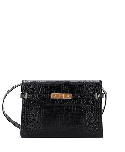 Pre-Owned Saint Laurent Medium Manhattan Shoulder Bag Embossed Leather