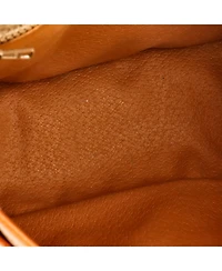 Pre-Owned Celine Small Vintage Saddle Flap Shoulder Bag Macadam Coated Canvas