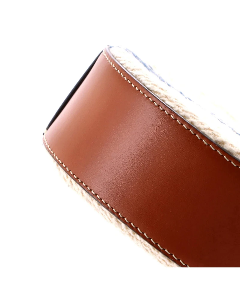 Pre-Owned Celine Plein Soleil Round Purse on Strap Canvas with Leather