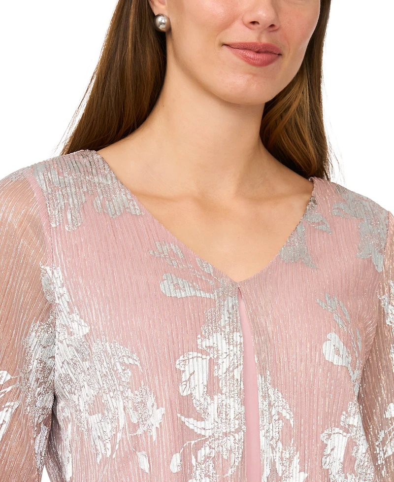 Msk Women's Long-Sleeve V-Neck Top