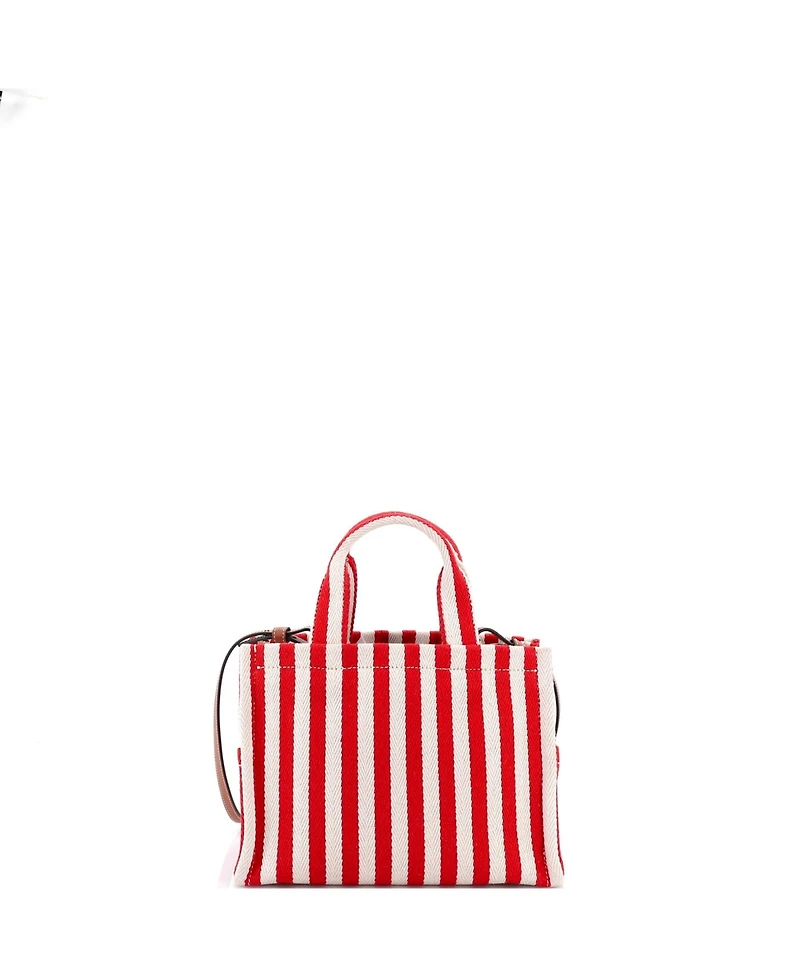 Pre-Owned Celine Small Cabas Thais Tote Triomphe Striped Canvas