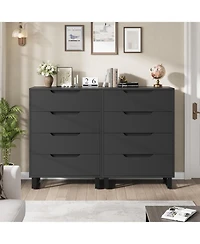 gaomon 4 Dresser for Bedroom, 41.5" Tall Dresser, Freestanding Vertical Drawer Cabinet with Storage, Wooden Closet Storage Chest
