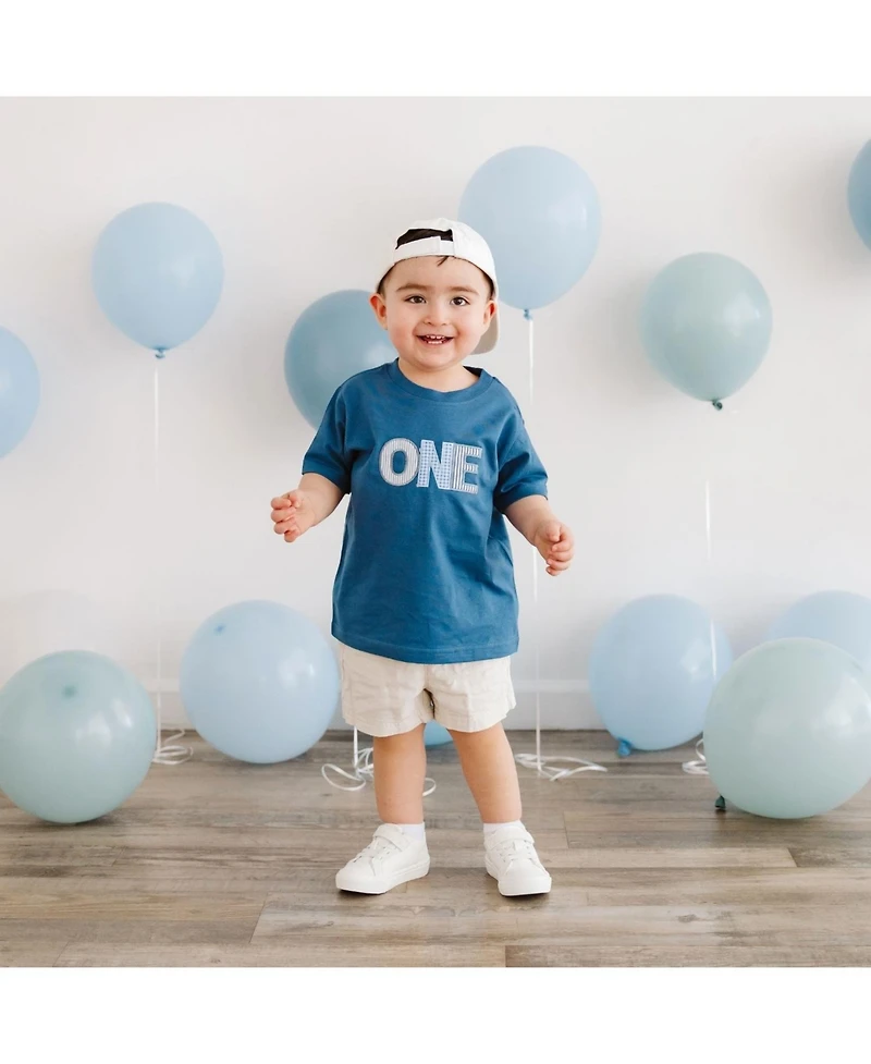 Sweet Wink Baby Boys One Patchwork Patch Short Sleeve T-Shirt