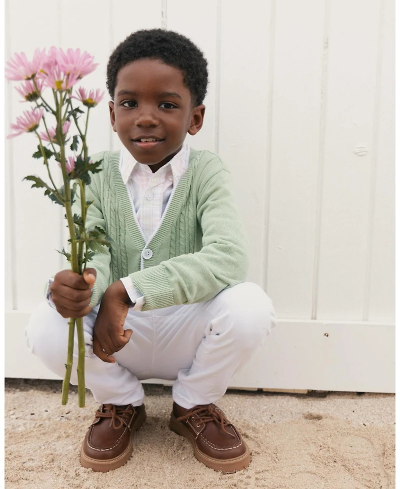 Hope & Henry Boys Organic Long Sleeve Stretch Poplin Shirt