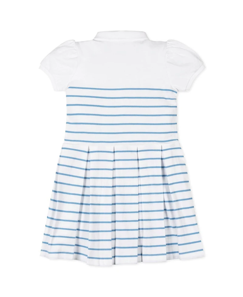 Hope & Henry Little Girls and Organic Puff Sleeve Pique Polo Dress