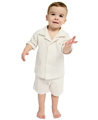 Calvin Klein Baby Boys' Novelty Knit Shirt and Shorts, 2-Piece Set