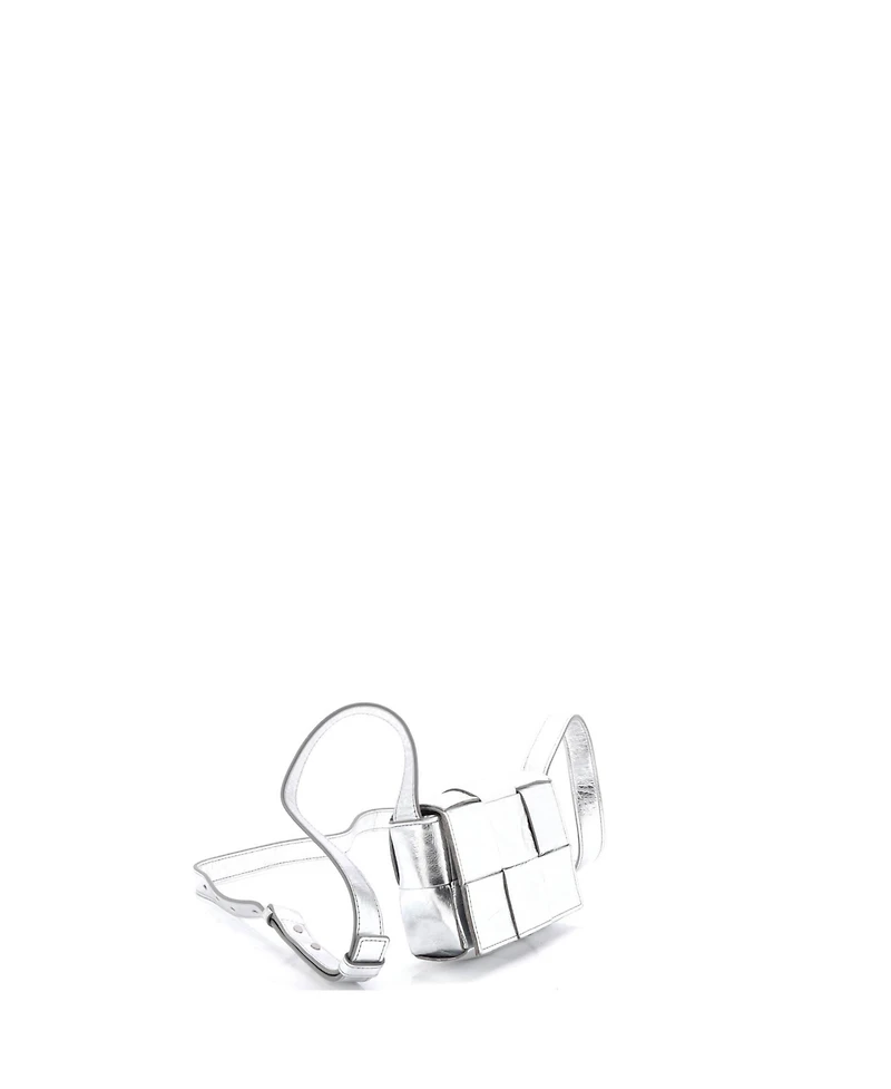 Pre-Owned Bottega Veneta Candy Cassette Crossbody Bag Maxi Intrecciato Leather