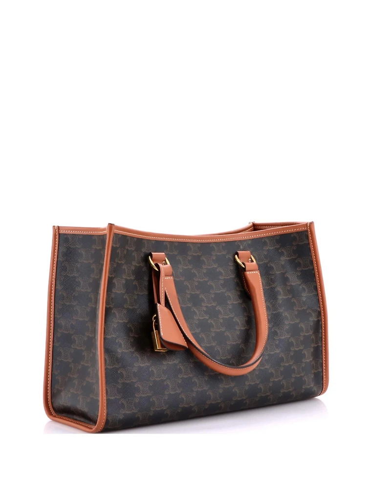 Pre-Owned Celine Mini Horizontal Cabas Tote Triomphe Coated Canvas