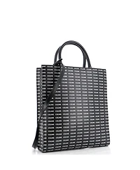 Pre-Owned Celine Small Vertical Cabas Tote All Over Logo Print Leather