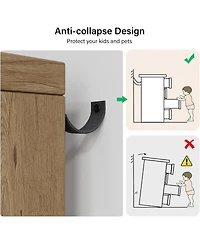 gaomon 6 Drawer Modern Wooden Dresser for Bedroom, Deep Drawers, Chest for Living Room & Hallway