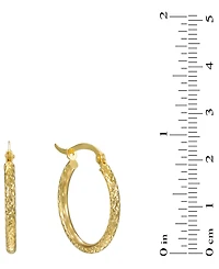 Macy's Diamond Cut Hoop Earrings in 10k Yellow Gold