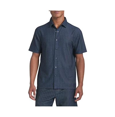 dkny Men's ardley pinstripe button up shirt