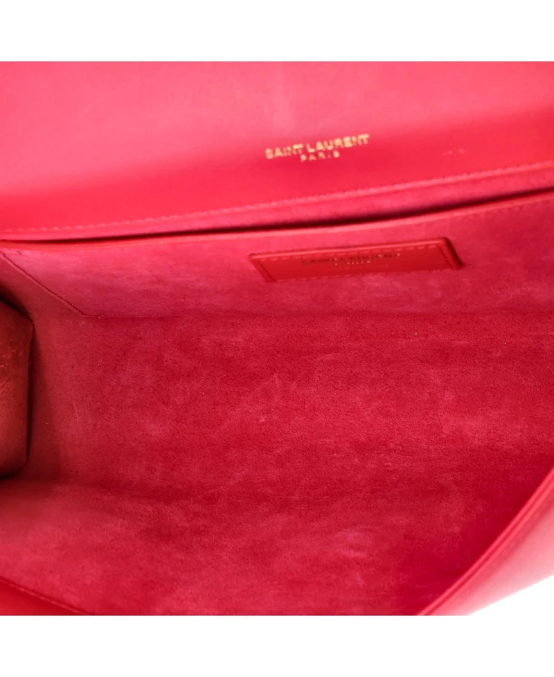 Pre-Owned Saint Laurent Medium Classic Monogram Tassel Crossbody Bag Leather