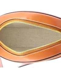 Pre-Owned Celine Triomphe Oval Crossbody Bag Straw and Leather