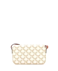 Pre-Owned Celine Triomphe East-West Shoulder Bag Triomphe Coated Canvas