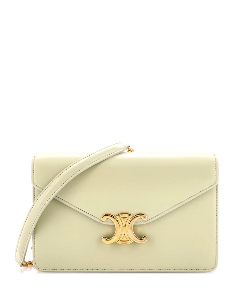 Pre-Owned Celine Margo Triomphe Wallet on Chain Leather