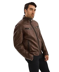 Regency Leathers Men's Gunnar Leather Biker Jacket