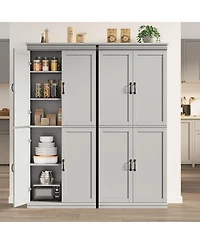 gaomon Pantry Cabinet, Freestanding Kitchen Storage Cabinet,70 Cupboard, Tall Cabinet with Doors and Adjustable Shelves