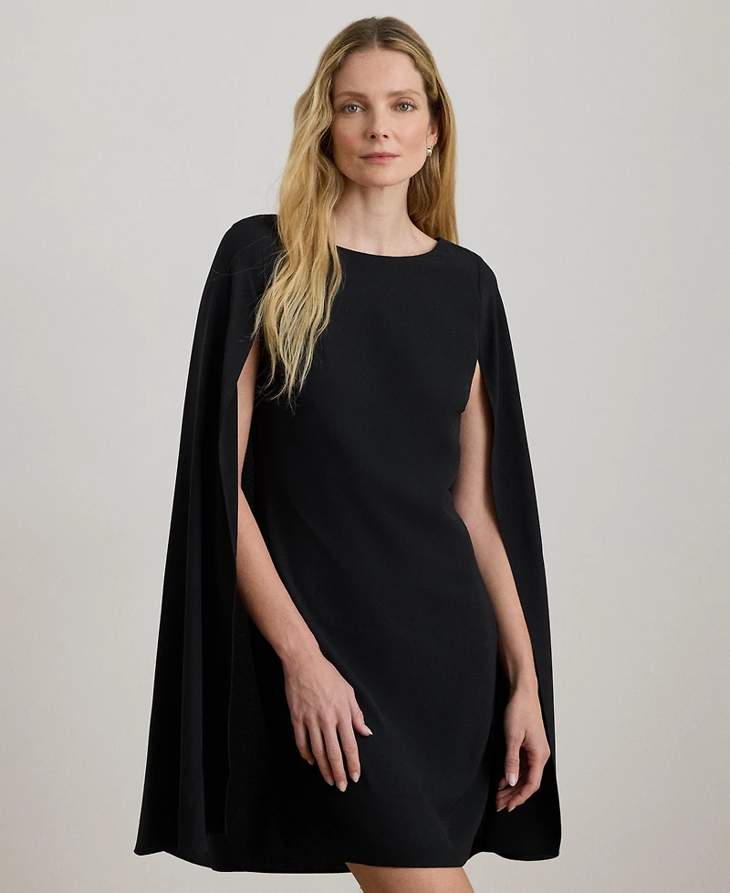 Lauren Ralph Women's Georgette Cape Dress