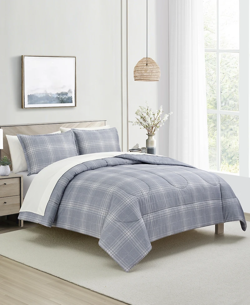 Macy's Benjamin Plaid Reversible 3-Pc. Comforter Sets