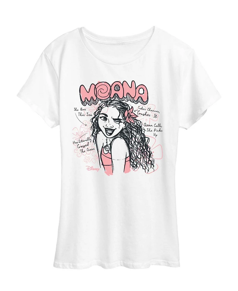 Hybrid Apparel Plus Moana Sketch Graphic T-Shirt