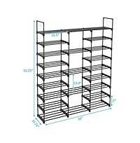 gaomon 9-Tier Stackable Shoe Rack Organizer, Holds 50 Pairs