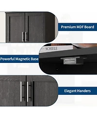 gaomon 67" Tall Kitchen Pantry Cabinet,Farmhouse Cabinet and Coffee Bar with 4 Doors, 1 Drawer, Adjustable Shelf, Microwave St