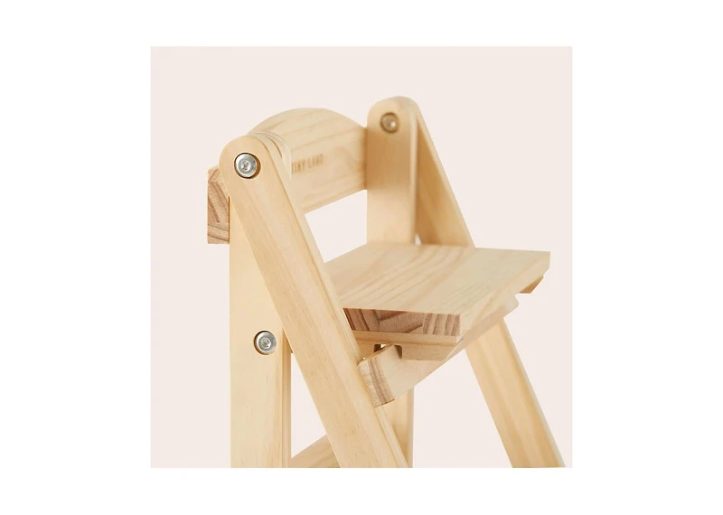 Tiny Land Play Kitchen Accessories – Play Kitchen Food Storage: Versatile Wooden Rack for Play Food