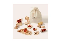 Tiny Land Play Kitchen Accessories – Play Food for Play Kitchen: Wooden Cut and Play Food Toys