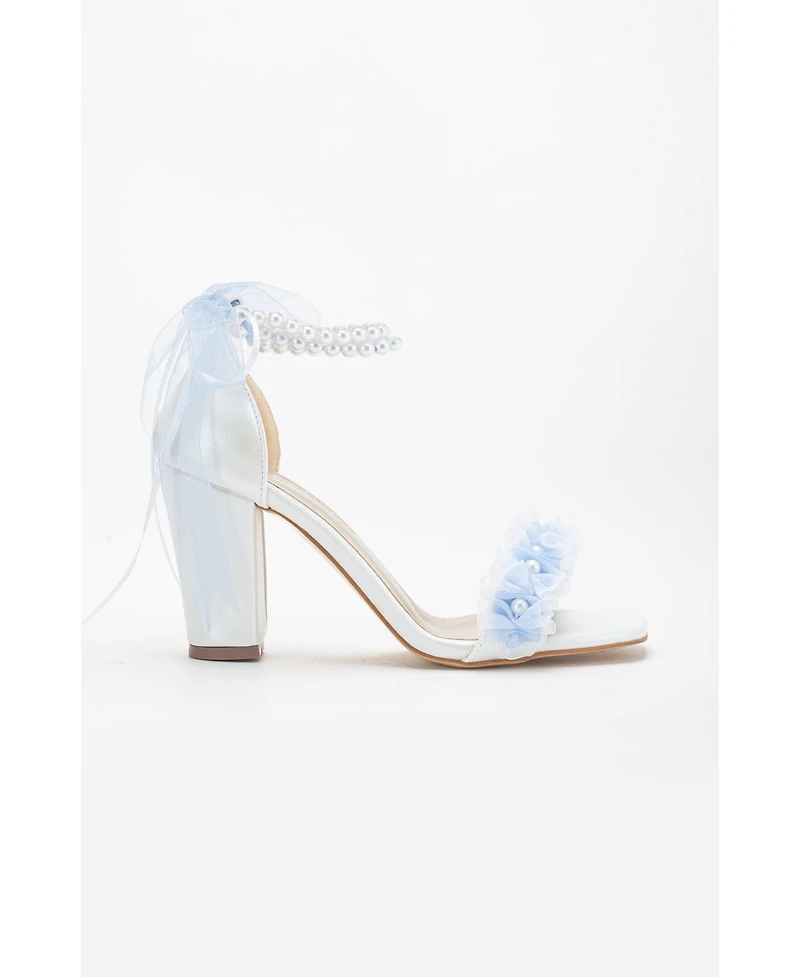 Forever and Always Shoes Women's Michelle Lace Bridal Sandals with Pearls