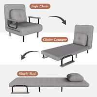 Boyel Living Single Person Folding 5 Position Convertible Sofa Bed Sleeper Chair