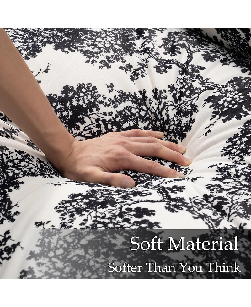 Homsee 4-Piece L-Shaped Sectional Sofa with Ottoman, High Headrest Design