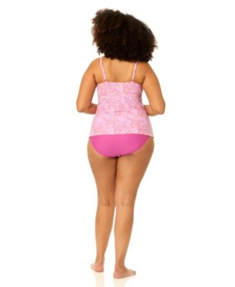 Raisins Curve Plus Size Underwire Aries Printed Swim Tankini Top Bottoms