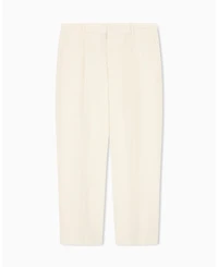A|X Armani Exchange Men's White Edition Cotton Pleat Pants