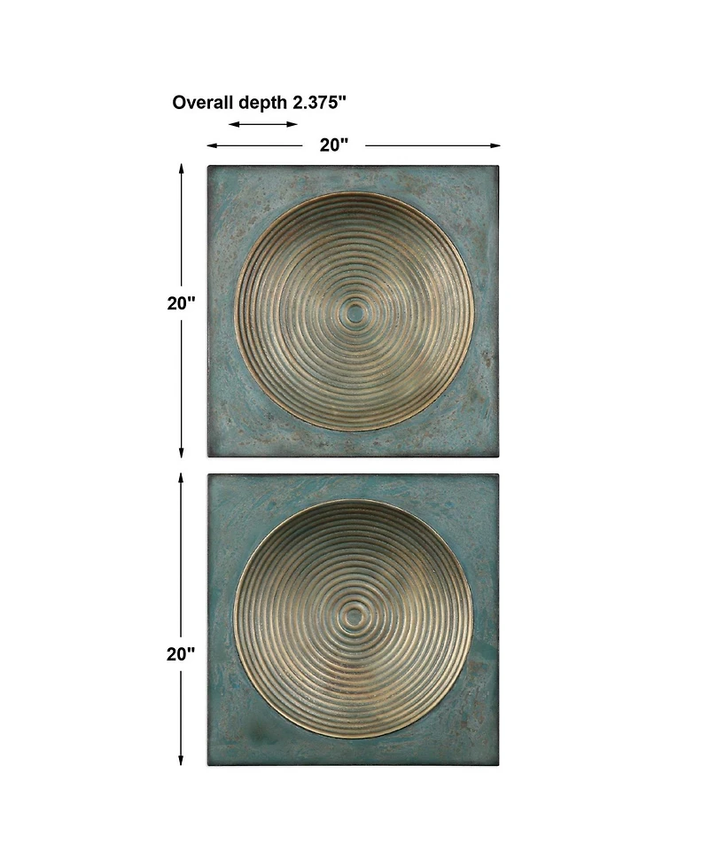 Uttermost Sybil Antique Squares, Set of 2