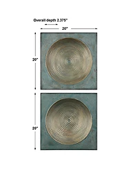 Uttermost Sybil Antique Squares, Set of 2