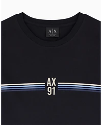 A|X Armani Exchange Men's 91 4 Stripes Stripe Cotton T-Shirt