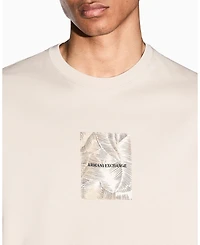 A|X Armani Exchange Men's Ibiza X Leaf Box Print T-Shirt