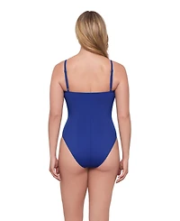 S3 Apparel Women's Sculpting Classic Shirred-Front One-Piece Swimsuit