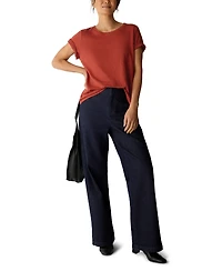 Eileen Fisher Women's Linen Jersey Crewneck T-Shirt