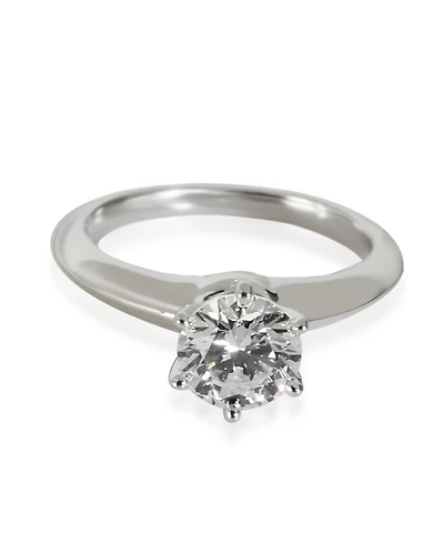 Pre-Owned Tiffany & Co Solitaire Engagement Ring in Platinum H VS2 1.02 Ctw