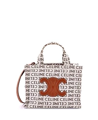Pre-Owned Celine Small Cabas Thais Tote Triomphe Printed Canvas