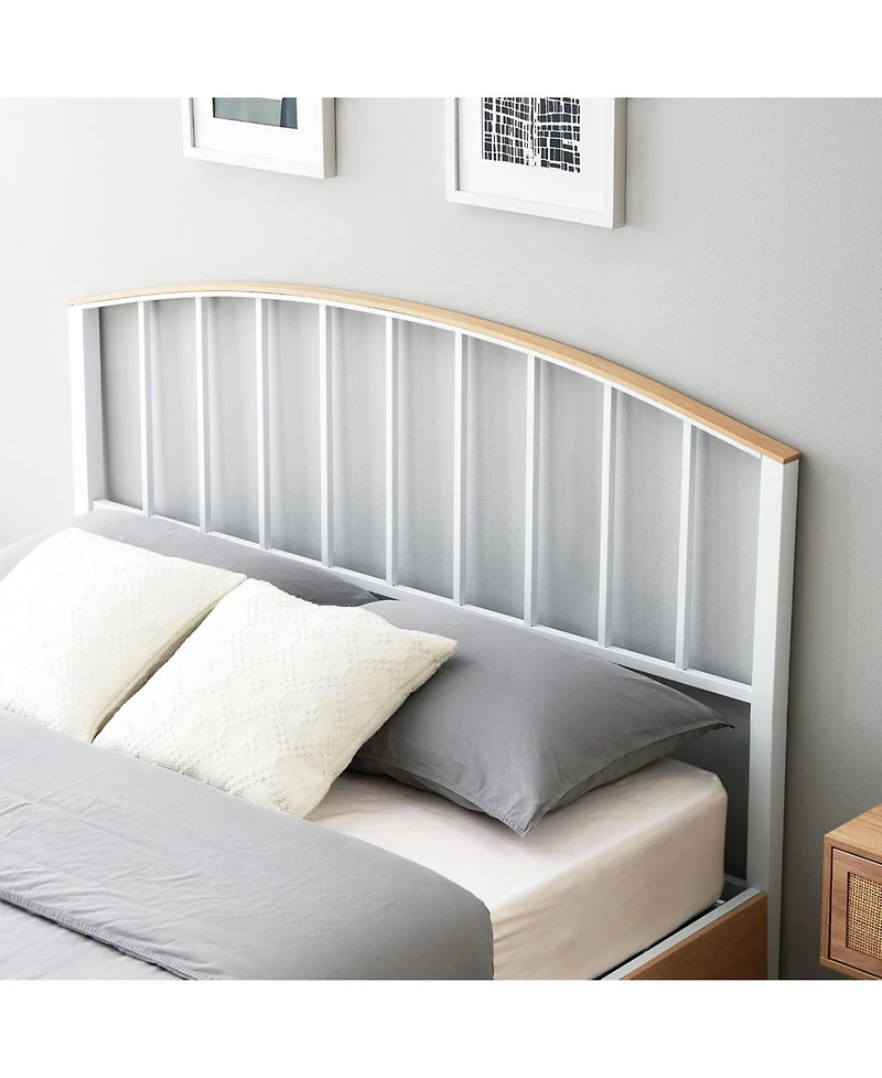 gaomon Size Bed Frame with 4 Platform Bed Frame with Headboard, Strong Metal Platform Non-Slip Without Noise Mattress Foundation