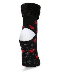 MeMoi Women's Hearts Plush Cabin Socks