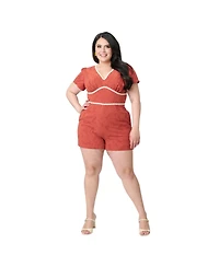 Unique Vintage Plus Daisy Romper