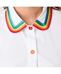 Unique Vintage Women's Plus 1940s Collared Blouse