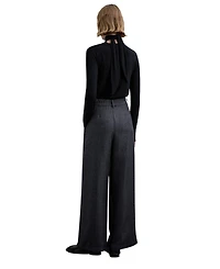 Scalpers Women's Herringbone Pleated Trousers